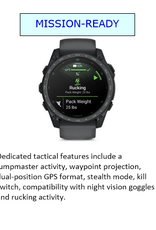 Garmin tactix® 8 – 51 mm, AMOLED, Cerakote, Includes Applied Ballistics Ultralight™ Solver and Olive Drab Cerakote® Coating