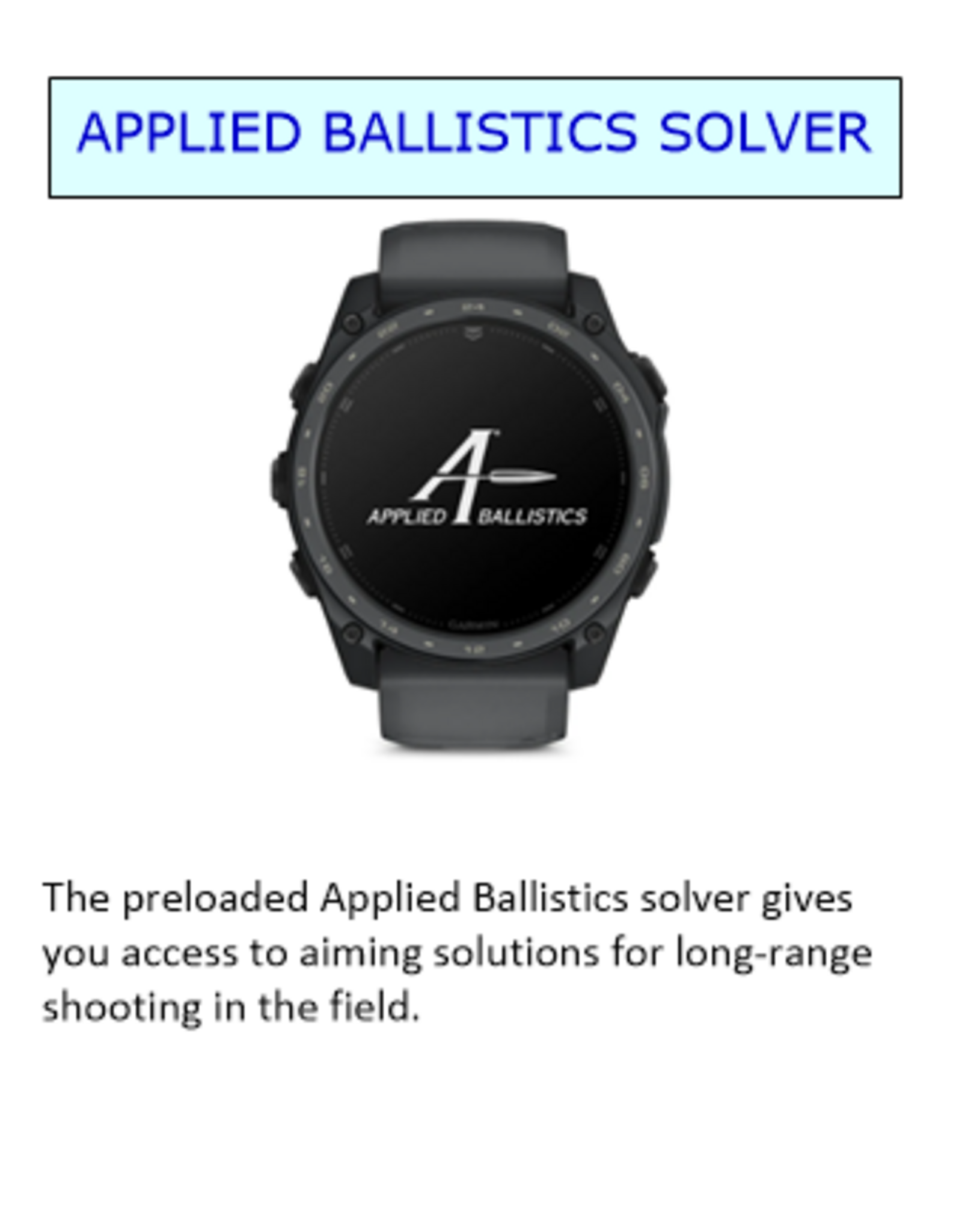 Garmin tactix® 8 – 51 mm, AMOLED, Cerakote, Includes Applied Ballistics Ultralight™ Solver and Olive Drab Cerakote® Coating