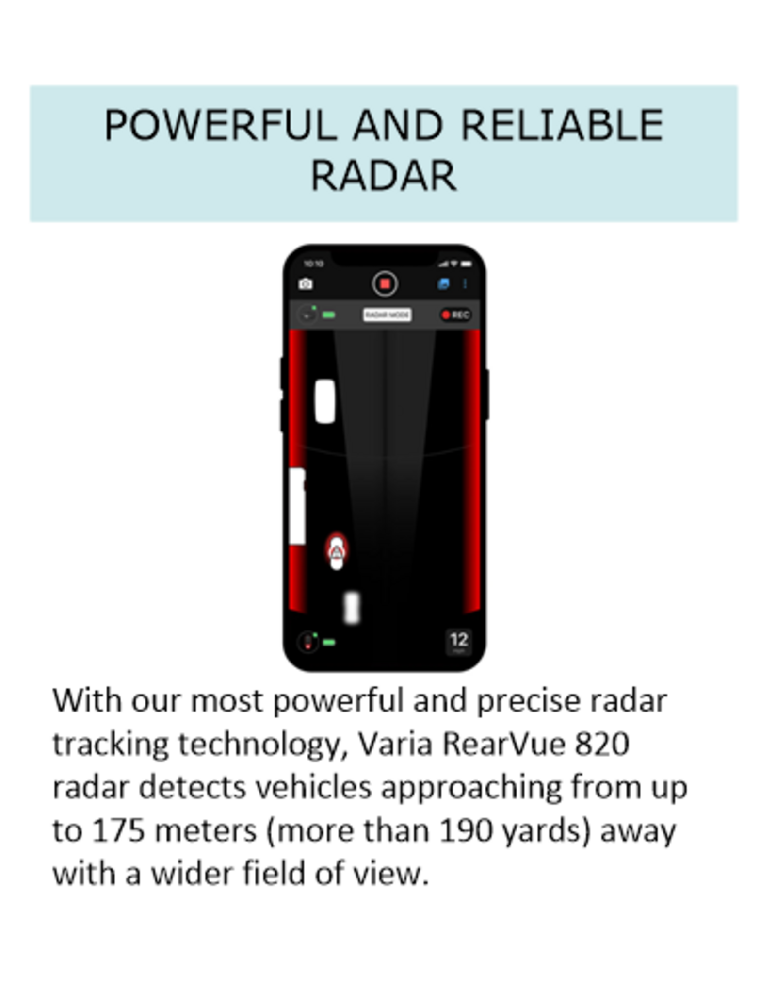 Garmin Varia™ RearVue 820