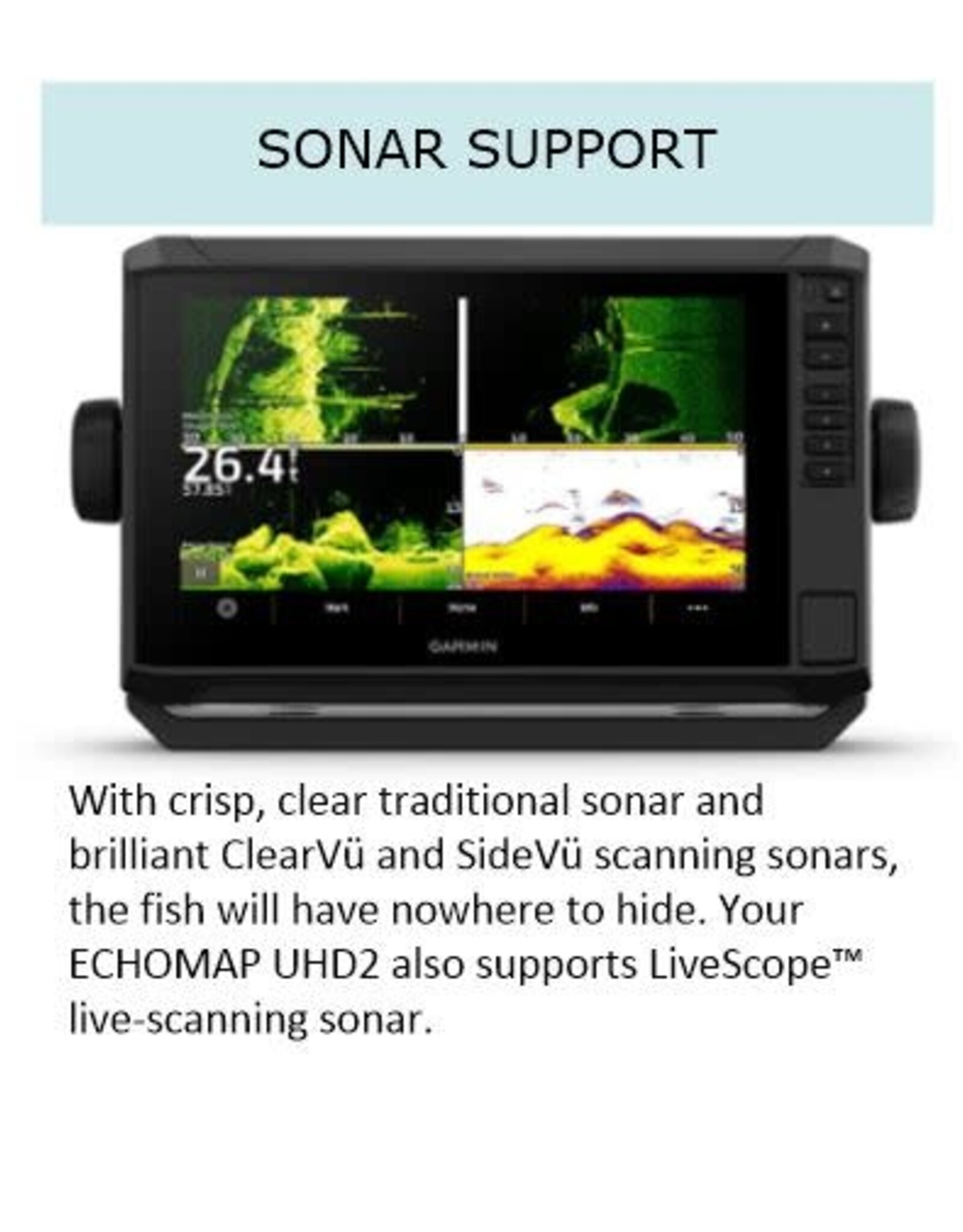Garmin ECHOMAP™ UHD2  9" 92sv without Transducer