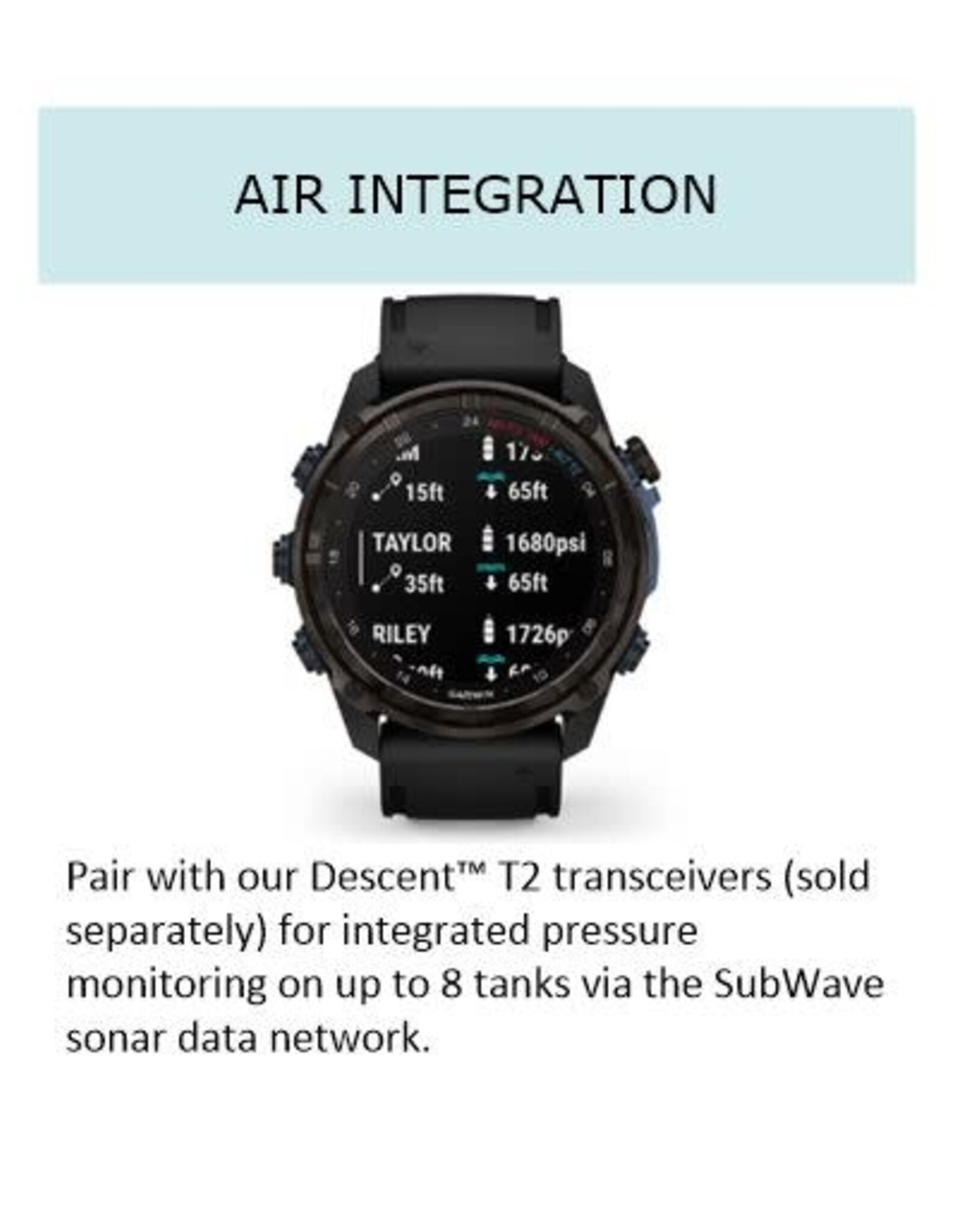 Garmin Descent™ Mk3i – 51 mm, Silver and Black PVD Titanium with Black/Pebble Gray Silicone Band
