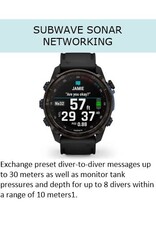Garmin Descent™ Mk3i – 51 mm, Silver and Black PVD Titanium with Black/Pebble Gray Silicone Band