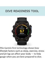 Garmin Descent™ Mk3i – 51 mm, Silver and Black PVD Titanium with Black/Pebble Gray Silicone Band