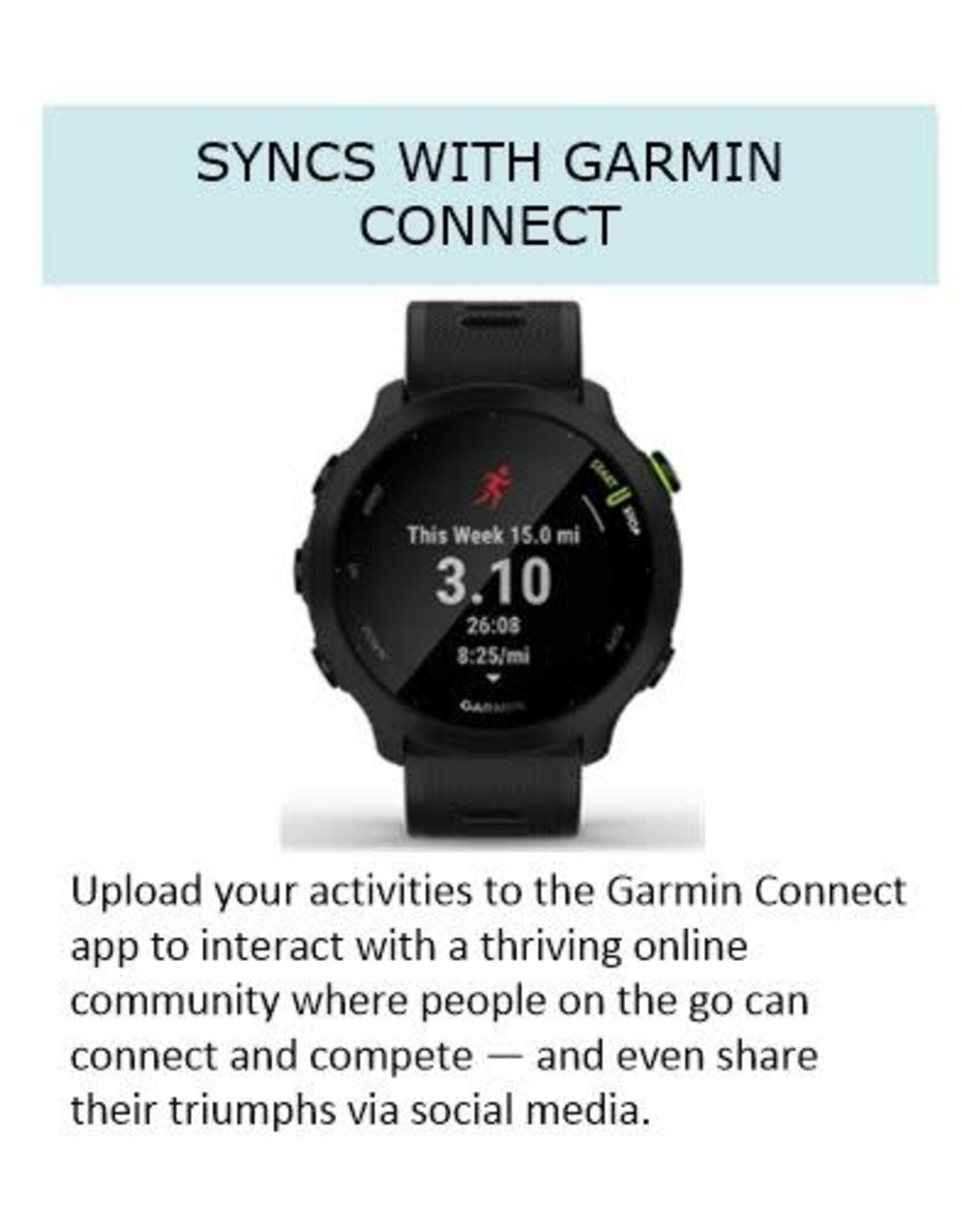 Garmin Forerunner® 55, White, Europe