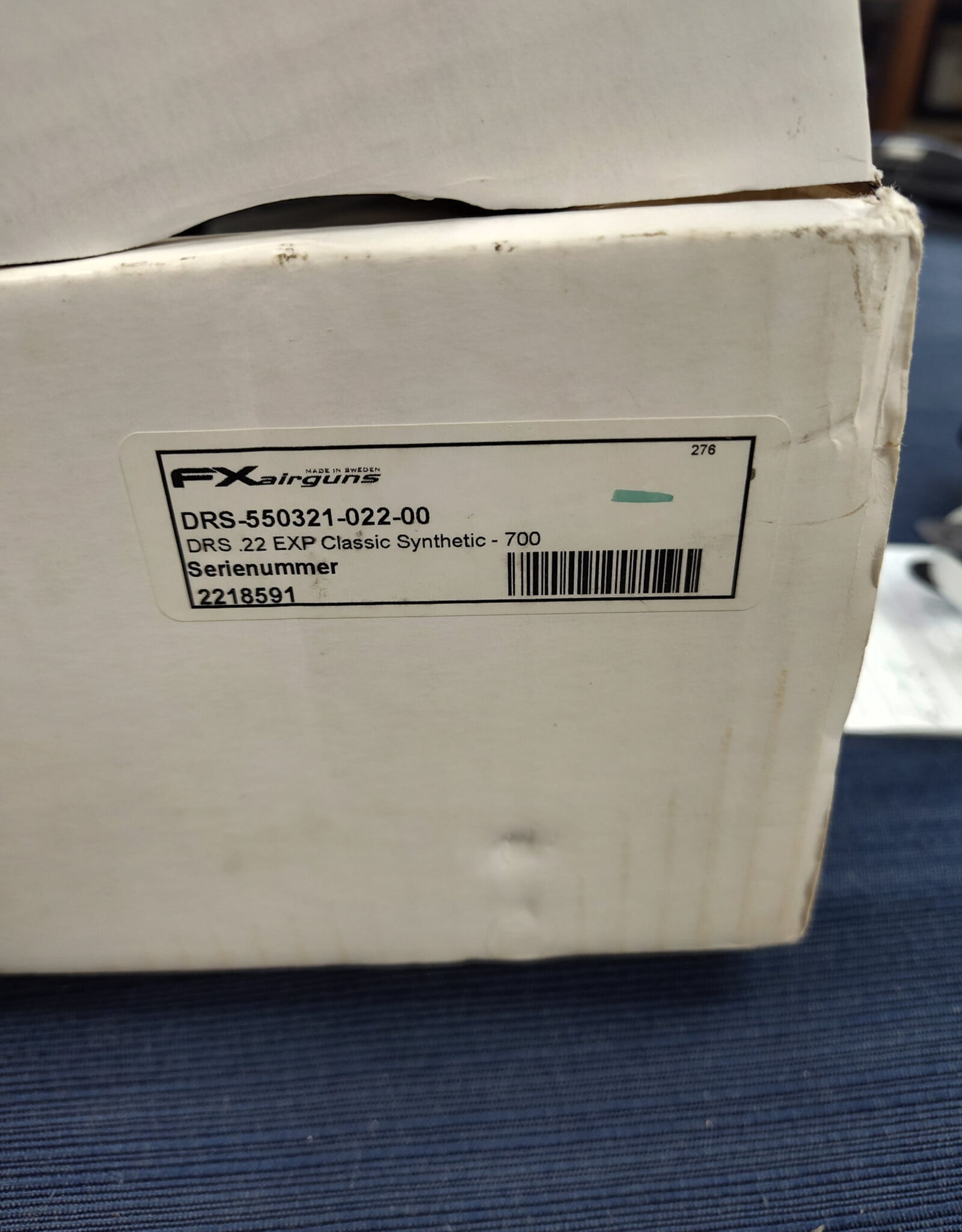FX Airguns **PRE-OWNED** FX DRS .22 EXP Synthetic Classic 700 mm barrel