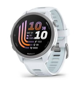 Garmin Forerunner® 170 Music, Whitestone with Whitestone/Cloud Blue Band