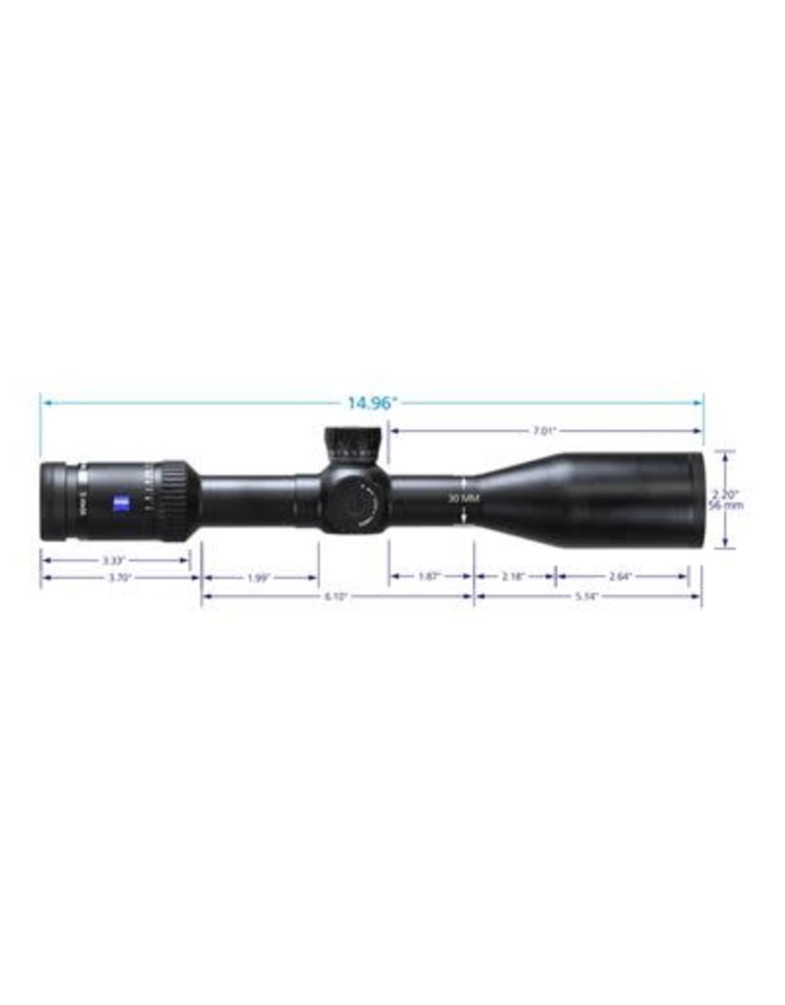 ZEISS - Sport Optics - Scopes and Binoculars Conquest V6 5-30x50 ZMOA-1 Reticle (#93) - External Turrets - Ballistic Stop -  Adjustable Parallax - .25 MOA