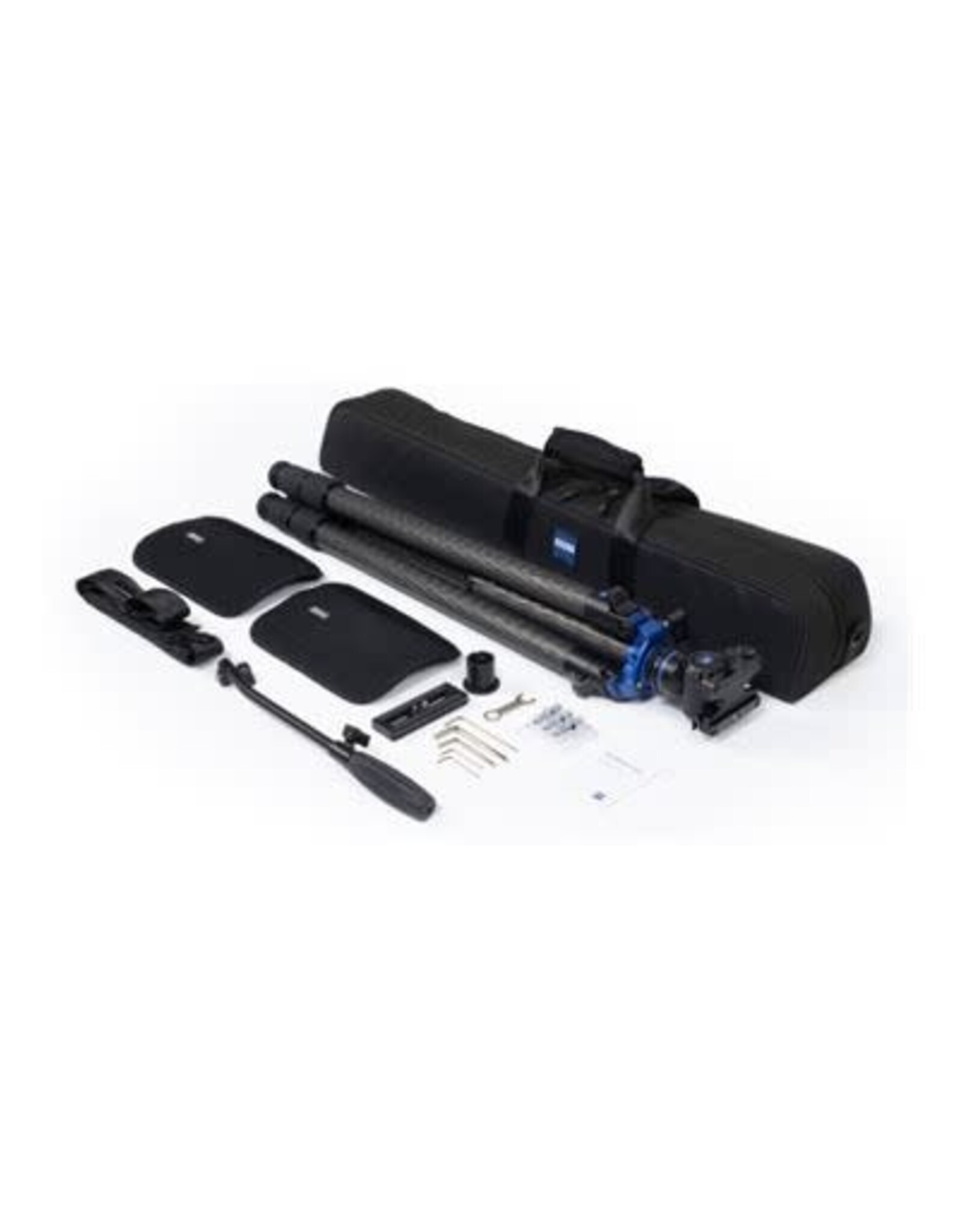 ZEISS - Sport Optics - Scopes and Binoculars ZEISS Pro-Series Universal Tripod Kit: 3/8-inch thread-on fluid head with extendable handle.  Extended twist-lock system, 3-section carbon fiber legs (36/32/28 mm diameter)