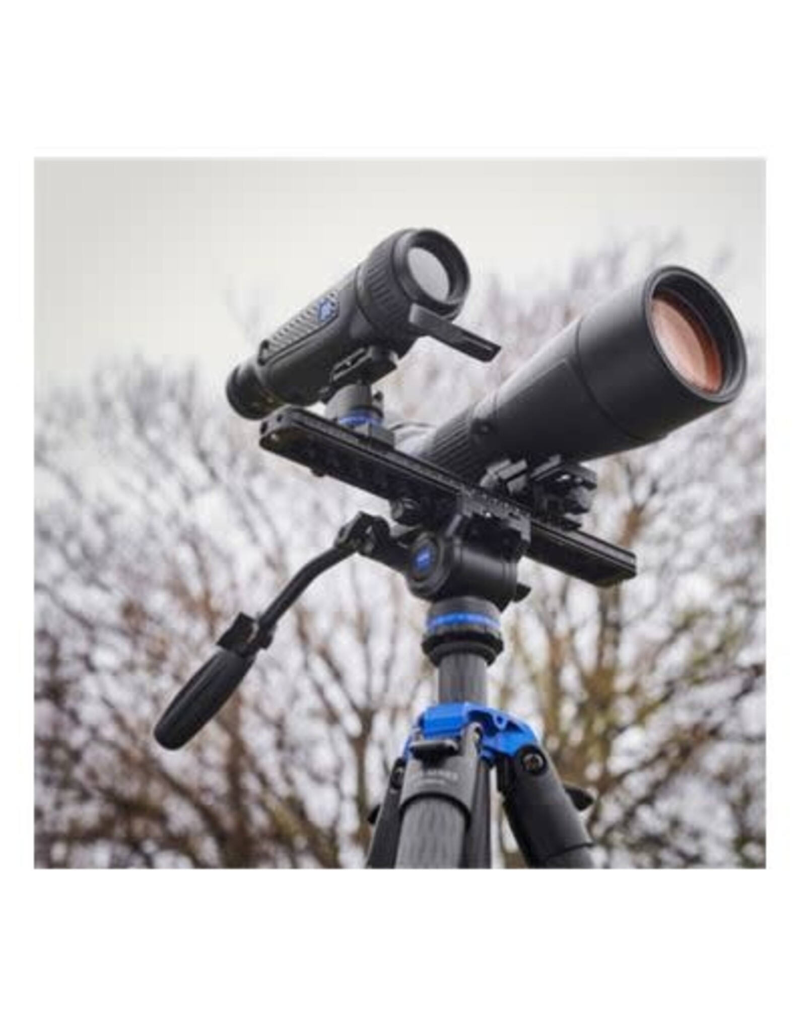 ZEISS - Sport Optics - Scopes and Binoculars ZEISS Multi Device Rail Accessory for Pro-Series Tripods: Arca-Swiss compatible - allows for multiple devices to be mounted atop a tripod. (a 3-piece system)