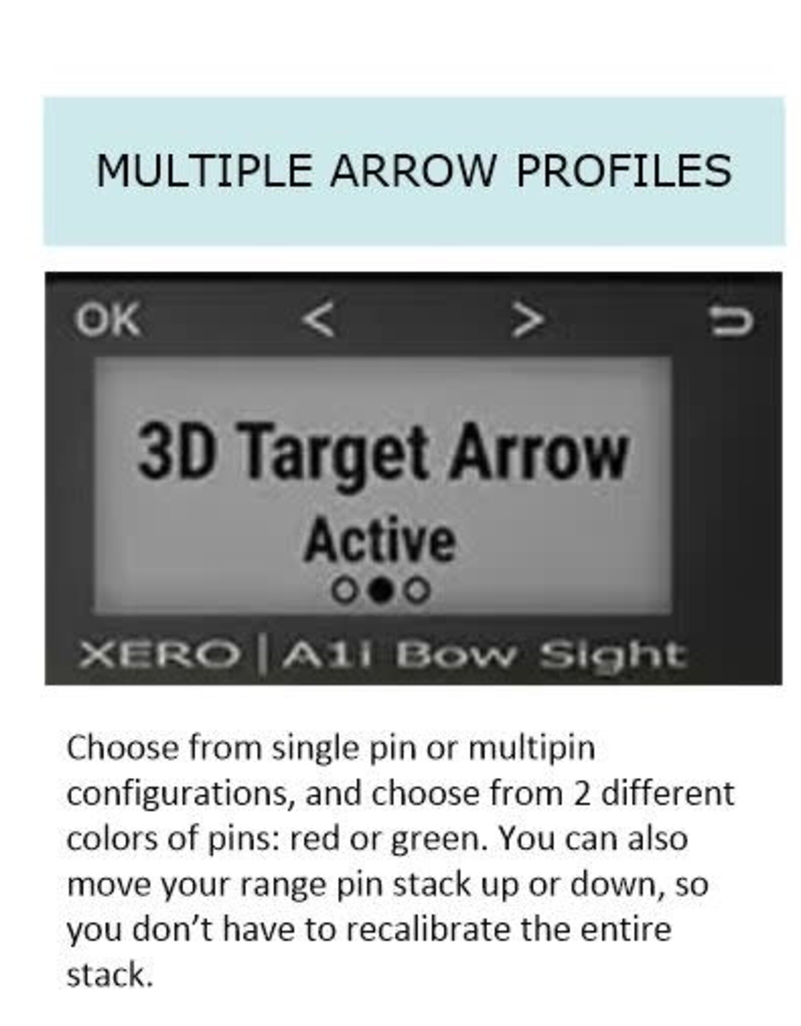 Garmin Xero™ A1i Bow Sight, Right-handed Auto-ranging Digital Sight with Dual-color LED Pins
