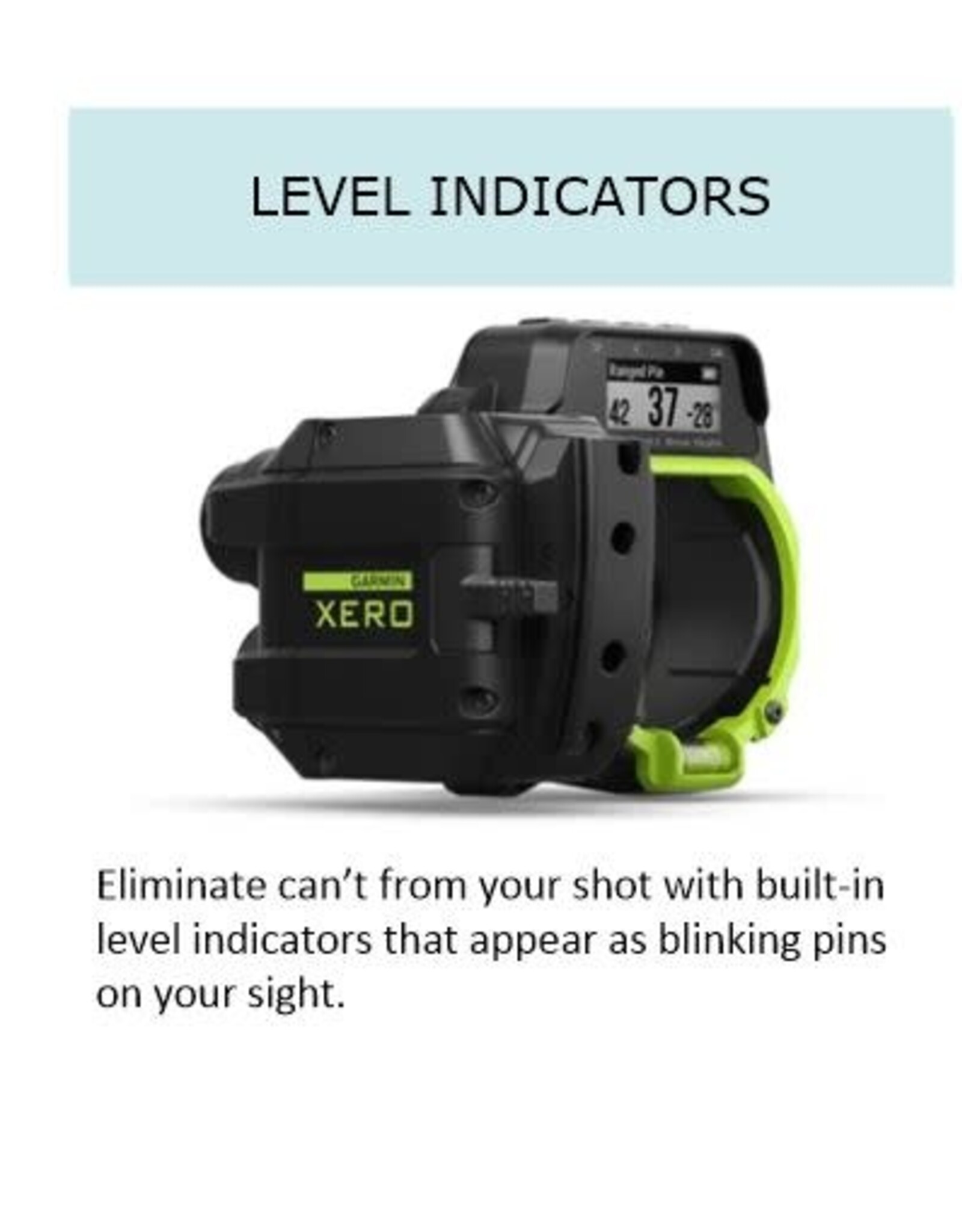 Garmin Xero™ A1i Bow Sight, Left-handed Auto-ranging Digital Sight with Dual-color LED Pins
