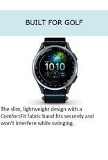 Garmin Approach® J1, Cloud Blue Aluminum Bezel with Black/Azure ComfortFit Fabric Band