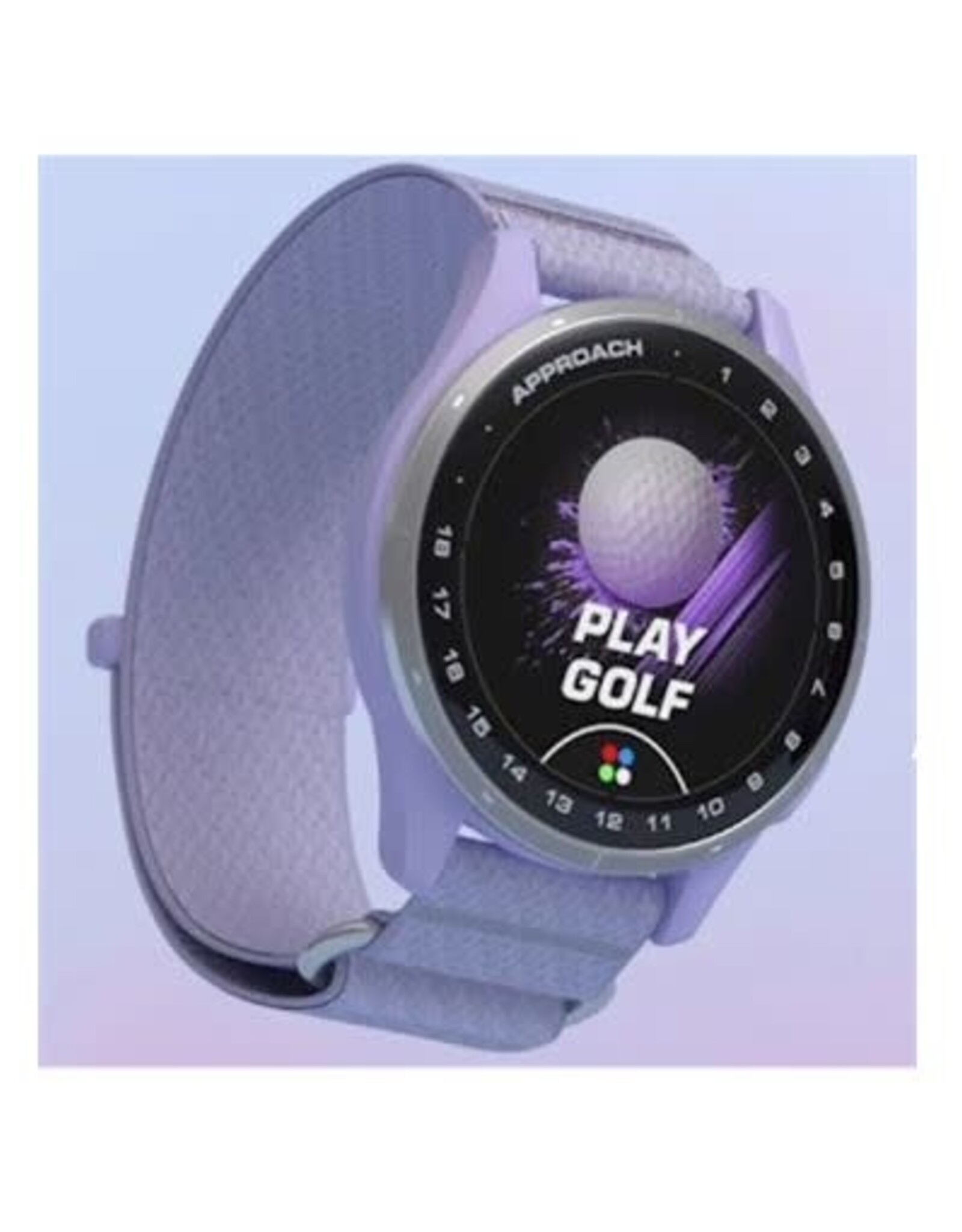 Garmin Approach® J1, Silver Aluminum Bezel with Lilac ComfortFit Fabric Band