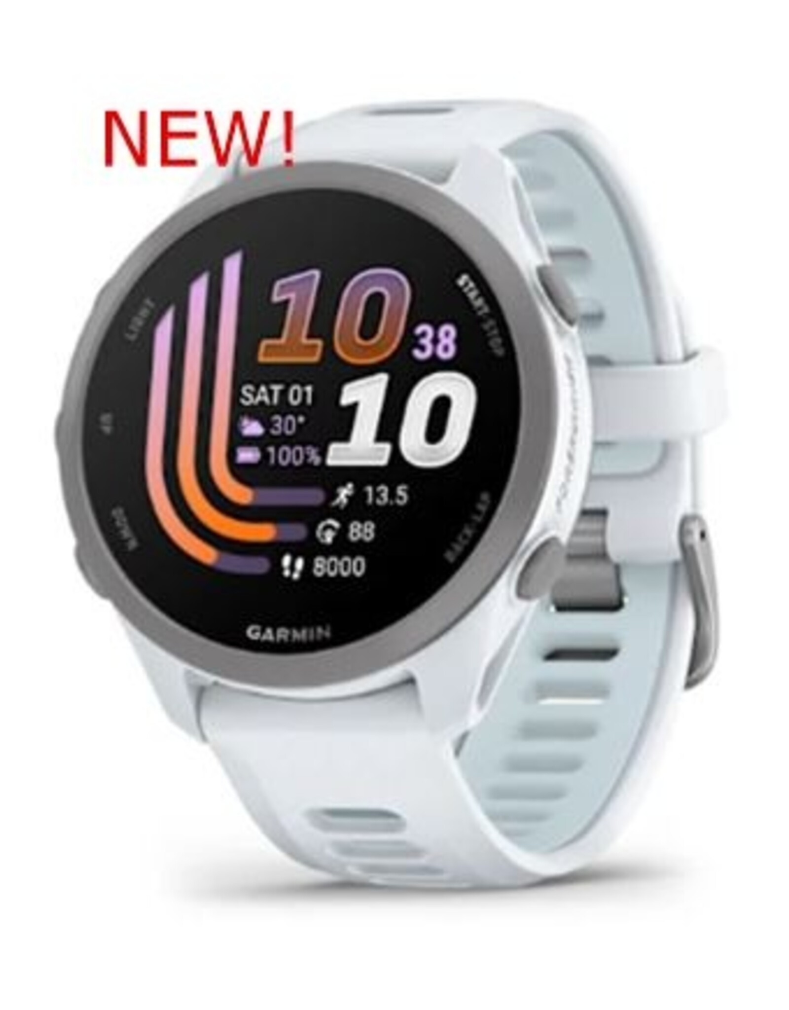 Garmin Forerunner® 170, Whitestone with Whitestone/Cloud Blue Band