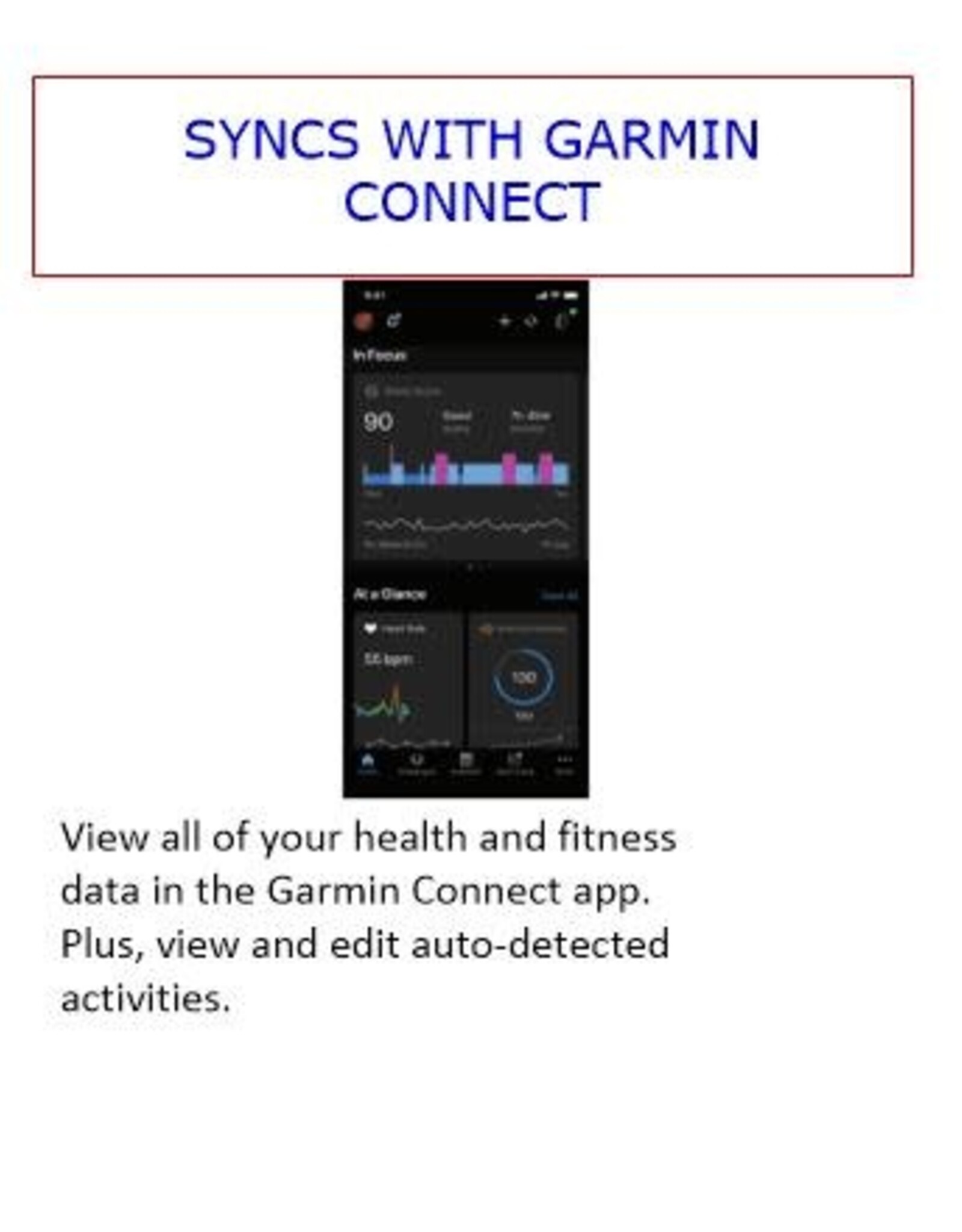 Garmin CIRQA™ S-M Smart Band - Captain Blue