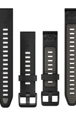 Garmin QuickFit Silicone 20 mm Watch Band - Black/Pebble Gray