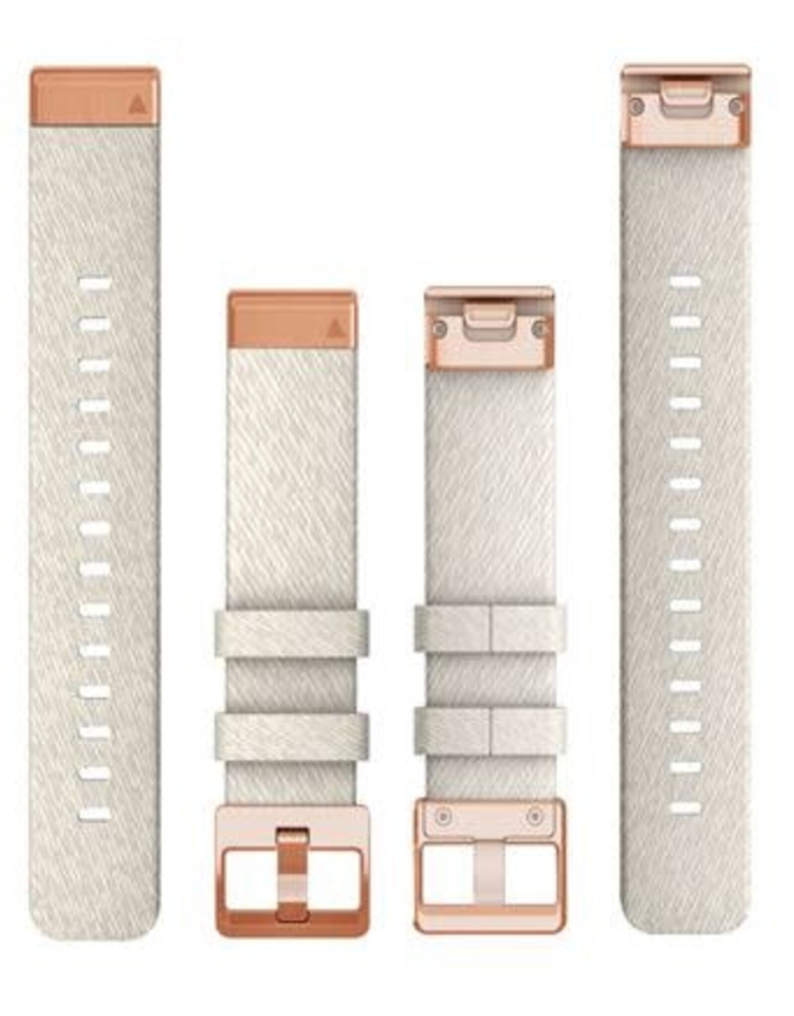 Garmin QuickFit Nylon 20 mm Watch Band - Cream Heathered with Rose Gold Hardware