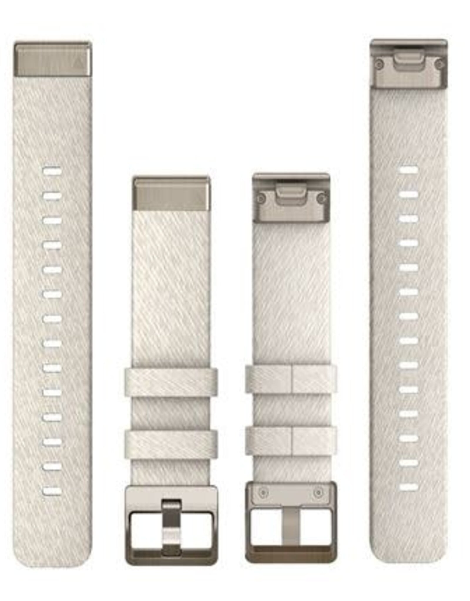 Garmin QuickFit Nylon 20 mm Watch Band Cream - Heathered with Soft Gold Hardware
