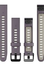 Garmin QuickFit Silicone 20 mm Watch Band - Deep Orchid/Light Sand