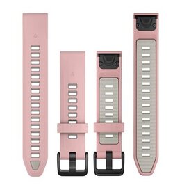 Garmin QuickFit Silicone 20 mm Watch Band Dust Rose/Fog Gray