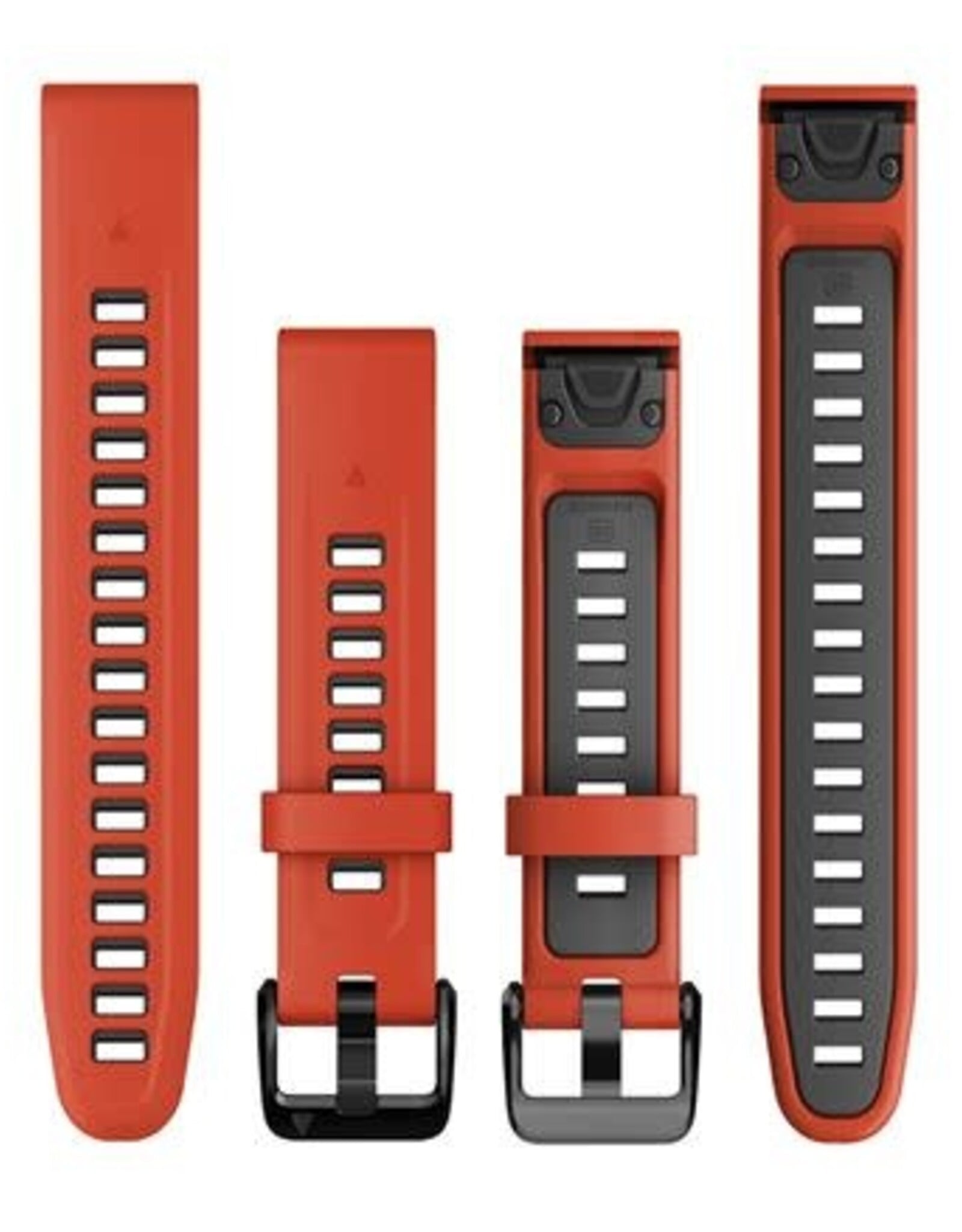 Garmin QuickFit  Silicone 20 mm Watch Band - Flame Red/Graphite