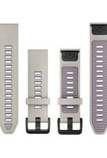Garmin QuickFit Silicone 20 mm Watch Band - Fog Gray/Lavender