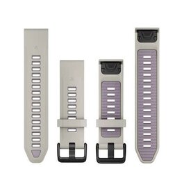Garmin QuickFit Silicone 20 mm Watch Band - Fog Gray/Lavender
