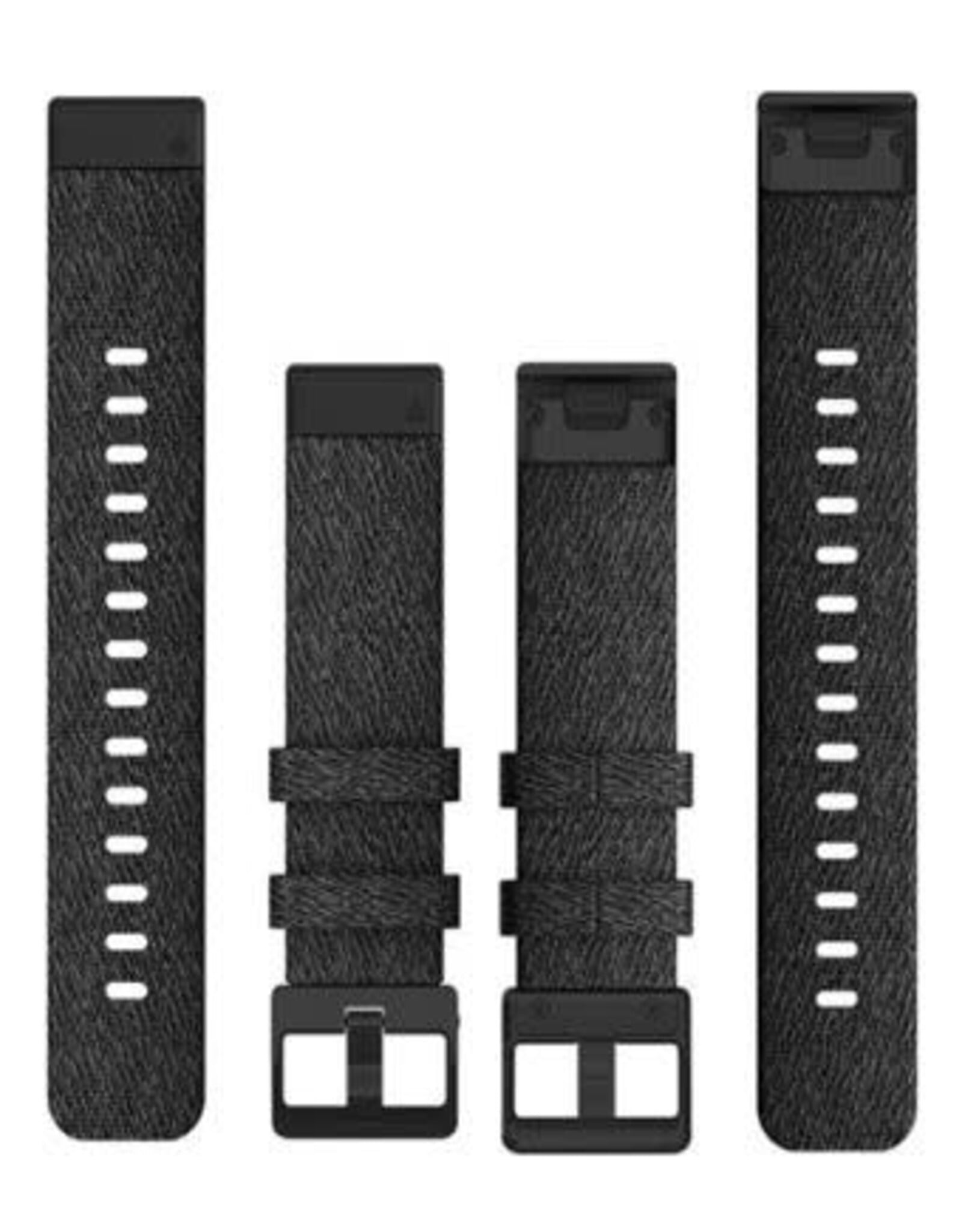 Garmin QuickFit Nylon 20 mm Watch Band - Heathered Black with Black Hardware