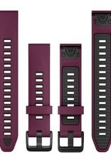 Garmin QuickFit Silicone 20 mm Watch Band - Merlot/Graphite