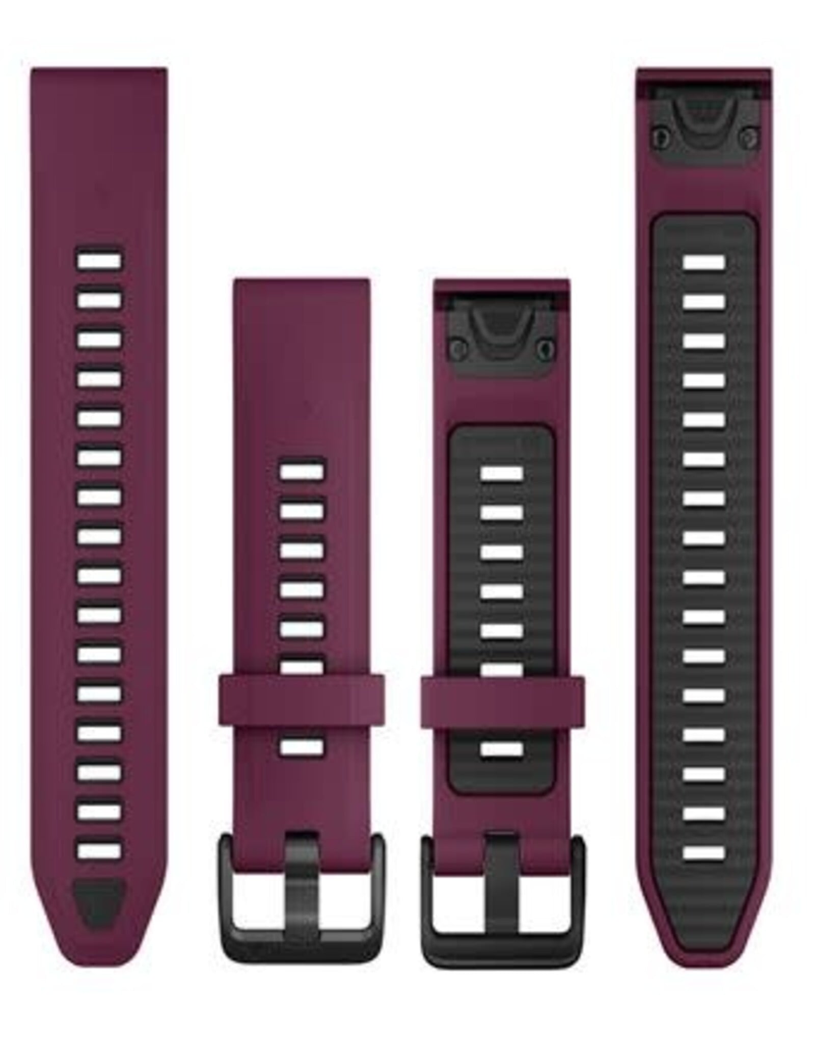 Garmin QuickFit Silicone 20 mm Watch Band - Merlot/Graphite