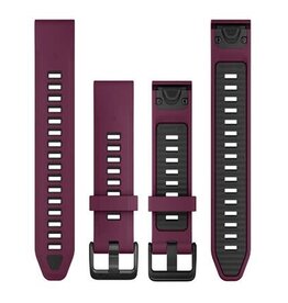 Garmin QuickFit Silicone 20 mm Watch Band - Merlot/Graphite