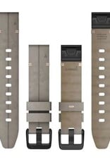 Garmin QuickFit Leather 20 mm Watch Band - Shale Gray Suede