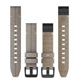 Garmin QuickFit Leather 20 mm Watch Band - Shale Gray Suede
