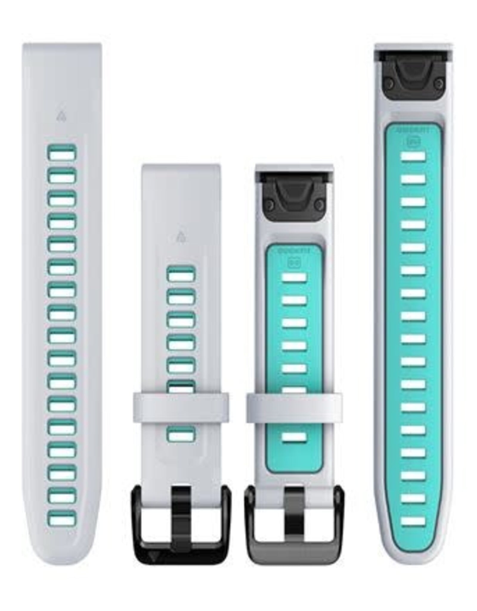 Garmin QuickFit Silicone 20 mm Watch Band - Whitestone/Aqua