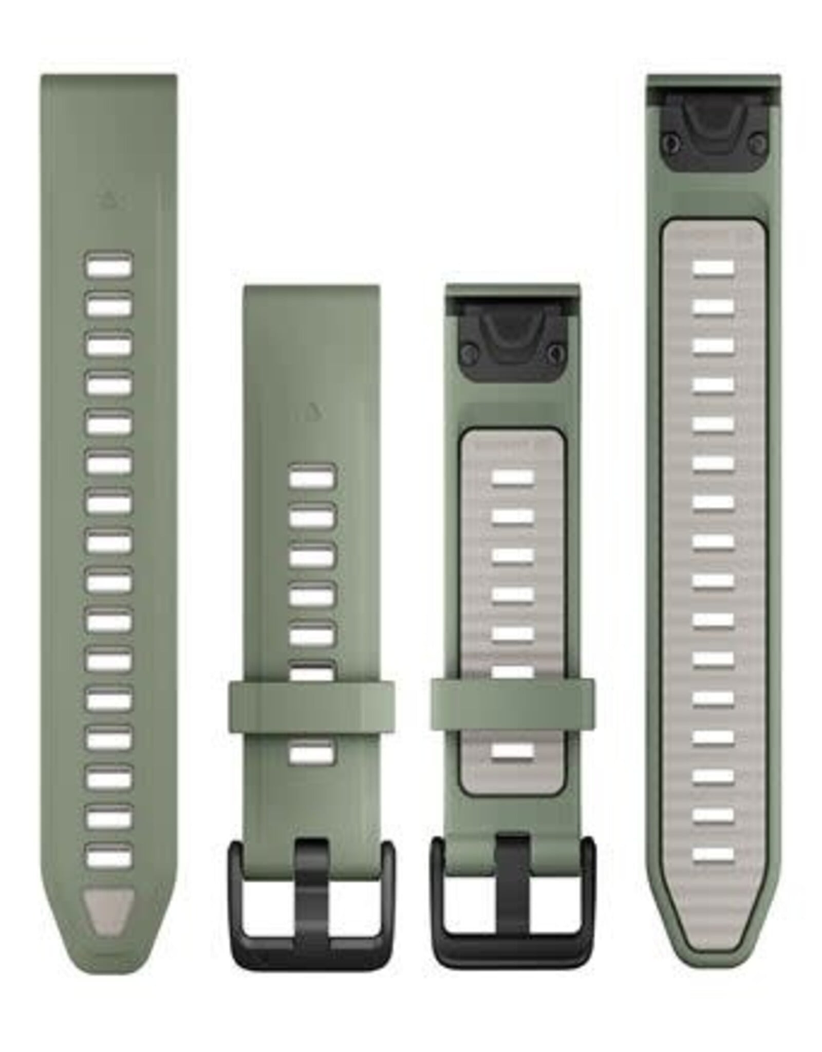 Garmin QuickFit Silicone 20 mm Watch Band - Willow/Fog Gray