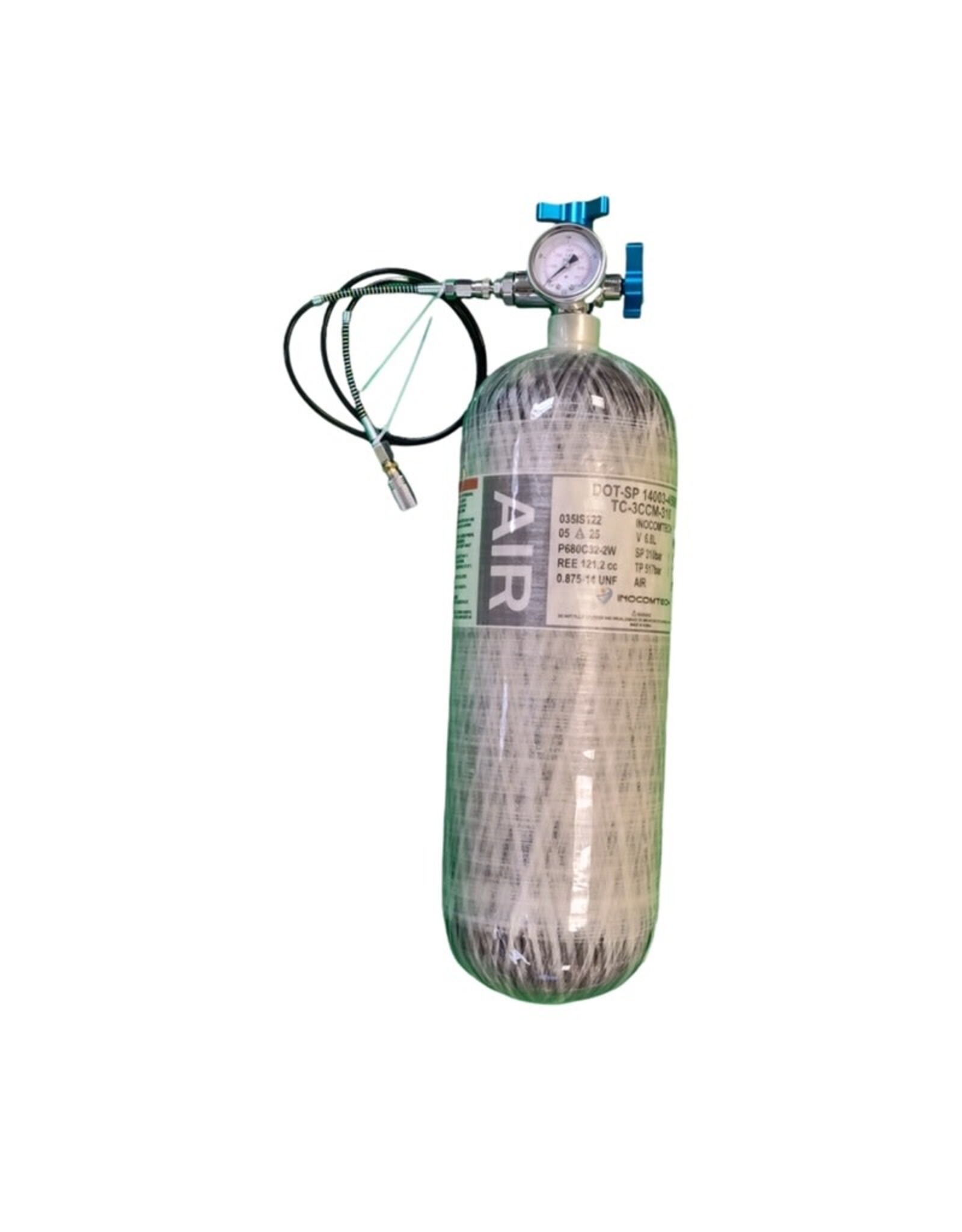Air Marksman 74 Cubic Foot - 4500 psi airgun refill tank with fill valve - hose - female foster QD