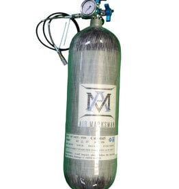 Air Marksman 98 Cubic Foot  (9.0L) - 4500 psi  Air Tank with fill valve - hose - female foster QD
