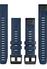 Garmin QuickFit Silicone 22 mm Watch Band - Captain Blue with Black Stainless Steel Hardware