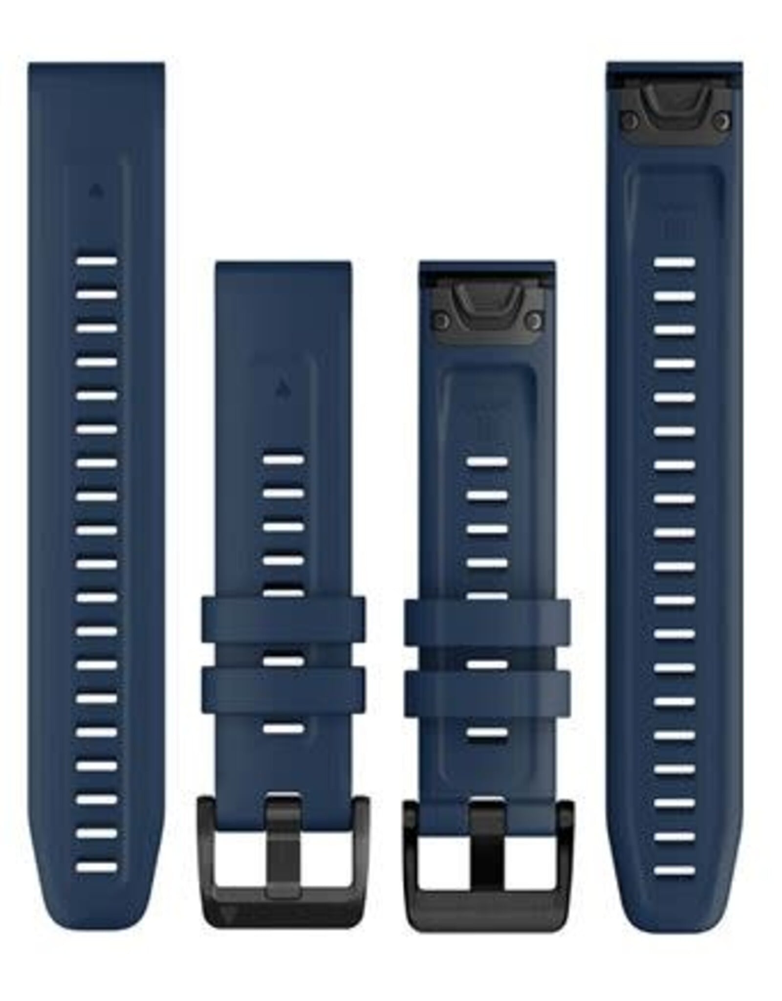 Garmin QuickFit Silicone 22 mm Watch Band - Captain Blue with Black Stainless Steel Hardware