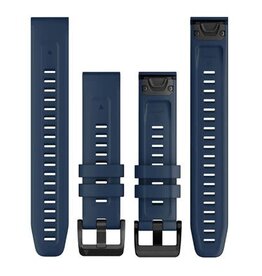 Garmin QuickFit Silicone 22 mm Watch Band - Captain Blue with Black Stainless Steel Hardware
