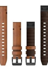 Garmin QuickFit Leather 22 mm Watch Band - Chestnut