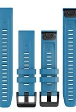 Garmin QuickFit Silicone 22 mm Watch Band - Cirrus Blue with Black Stainless Steel Hardware