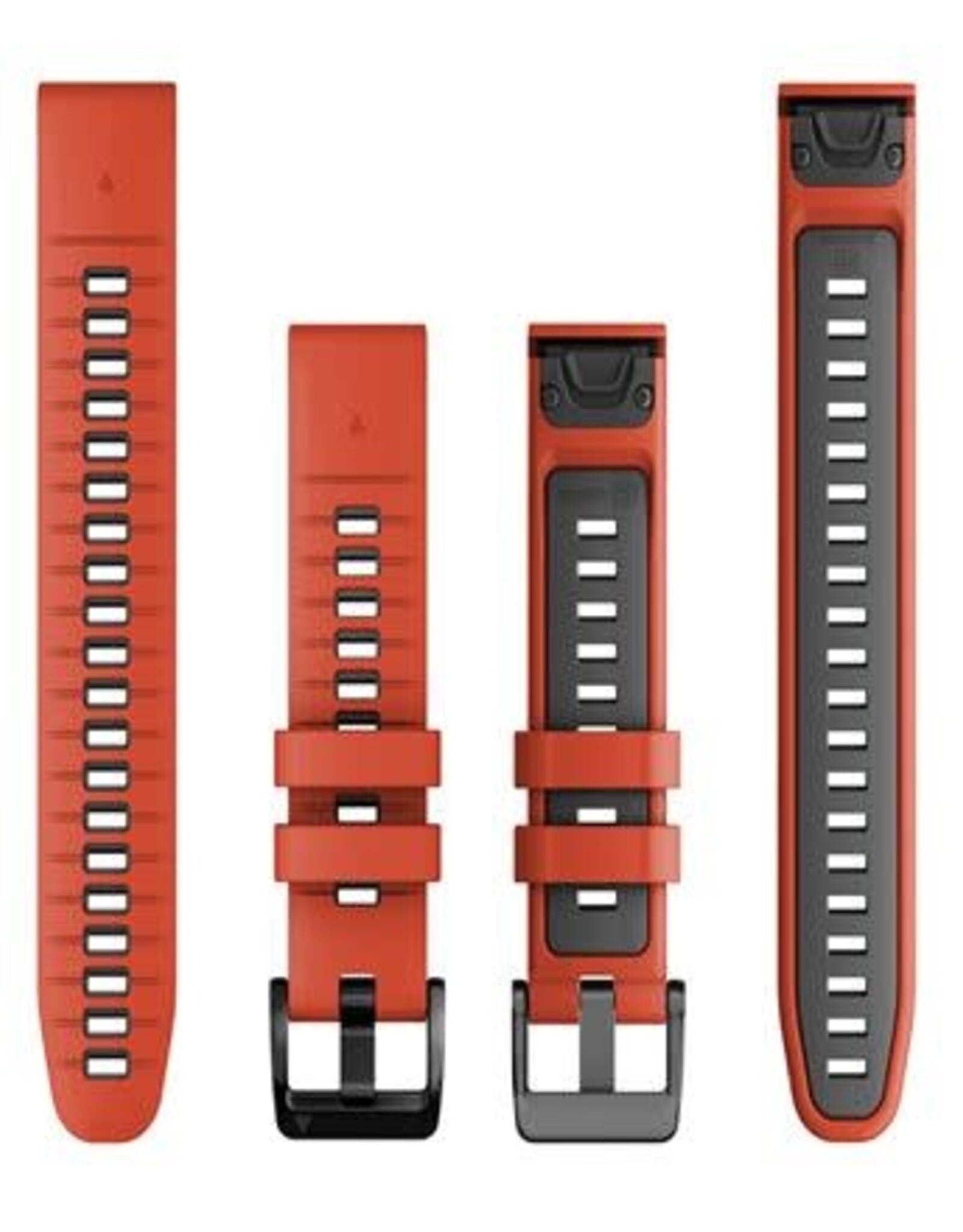 Garmin QuickFit Silicone 22 mm Watch Band - Flame Red/Graphite