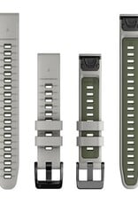 Garmin QuickFit Silicone 22 mm Watch Band - Fog Gray/Moss