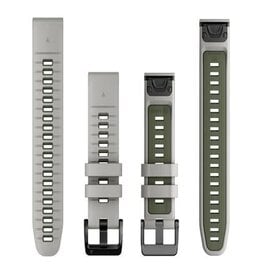 Garmin QuickFit Silicone 22 mm Watch Band - Fog Gray/Moss