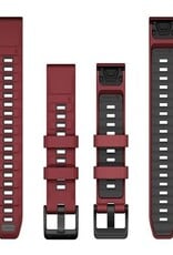 Garmin QuickFit Silicone 22 mm Watch Band - Marsala/Graphite