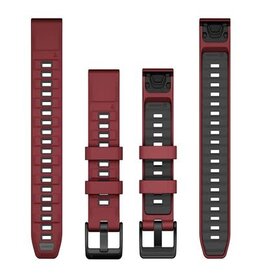 Garmin QuickFit Silicone 22 mm Watch Band - Marsala/Graphite