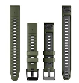Garmin QuickFit Silicone 22 mm Watch Band - Moss/Graphite