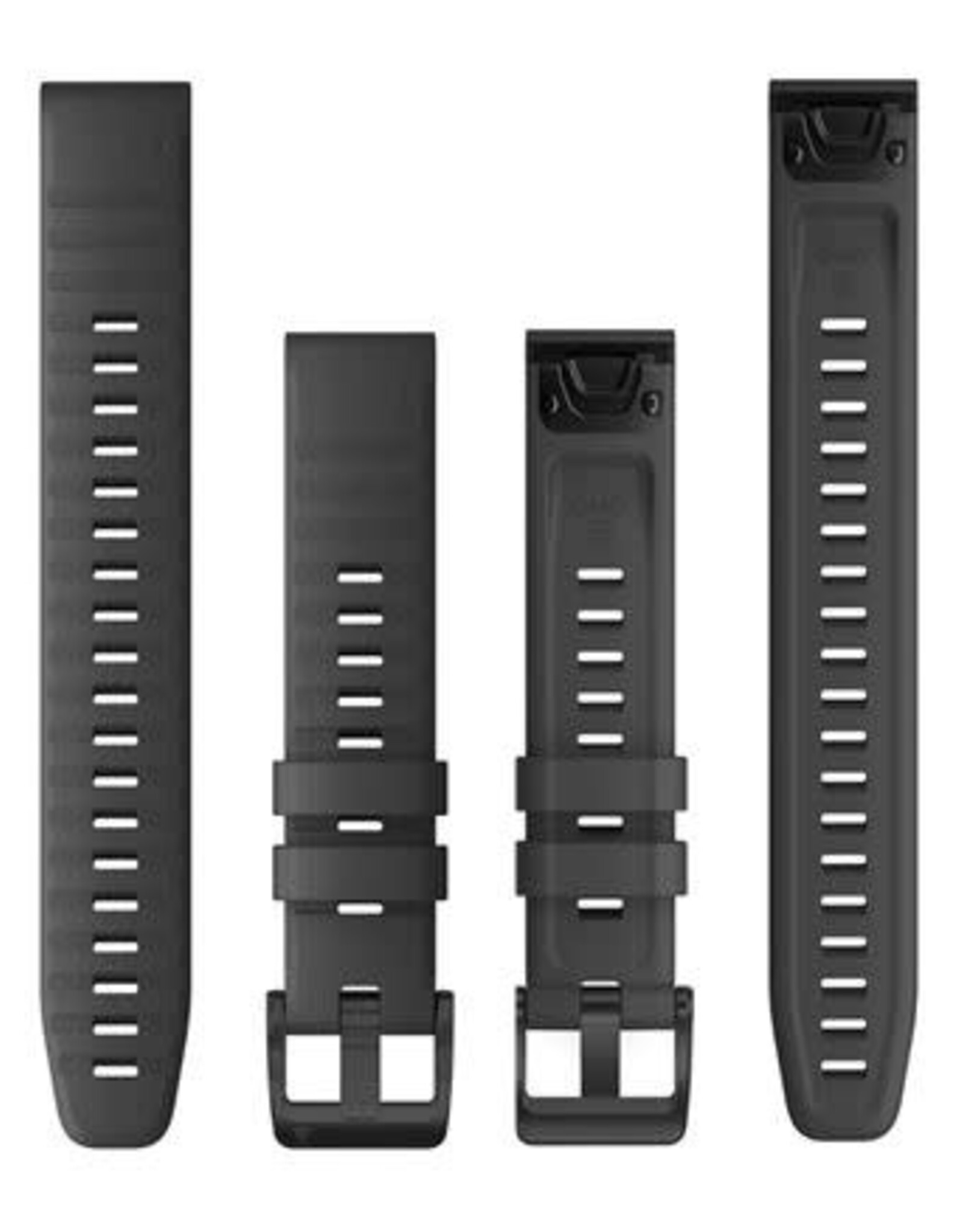 Garmin QuickFit Silicone 22 mm Watch Band - Slate Gray Silicone with Black Hardware