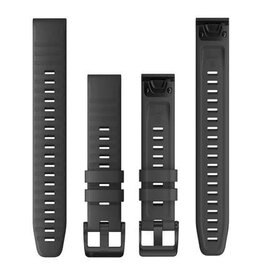 Garmin QuickFit Silicone 22 mm Watch Band - Slate Gray Silicone with Black Hardware